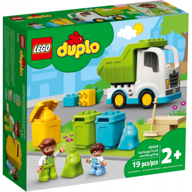 garbage truck and recycling