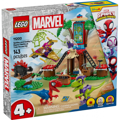 spidey and gobbys raptor battle at tree house hq