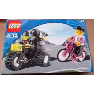 telekom race cyclist and television motorbike