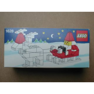 santa on sleigh with reindeer