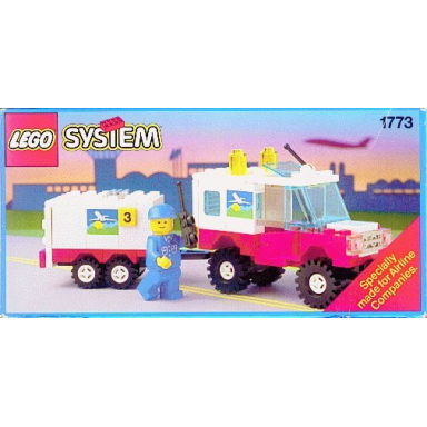 airline maintenance vehicle with trailer