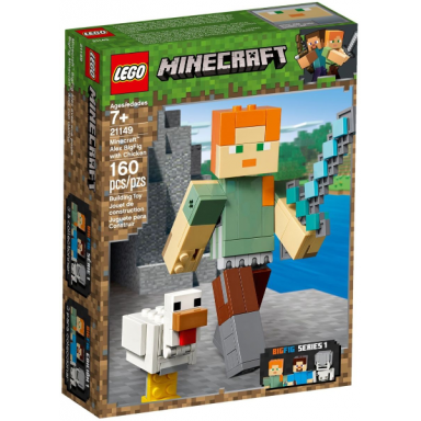 minecraft alex bigfig with chicken