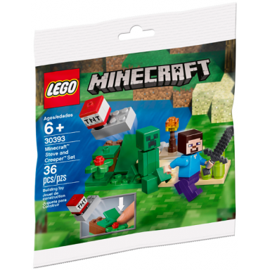 steve and creeper set polybag