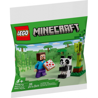 steve and baby panda polybag
