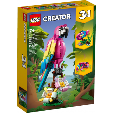 exotic pink parrot
