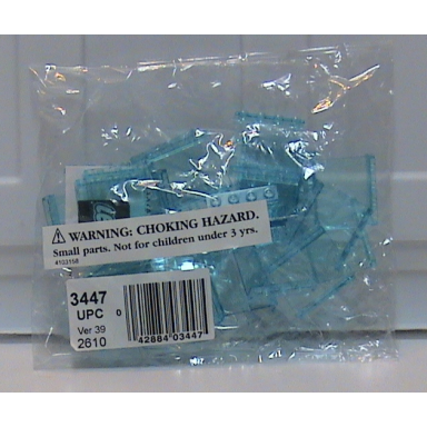 1 x 3 x 4 wall element transparent blue train window