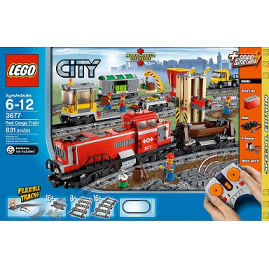 red cargo train