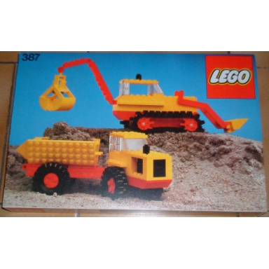 excavator and dumper road construction vehicles
