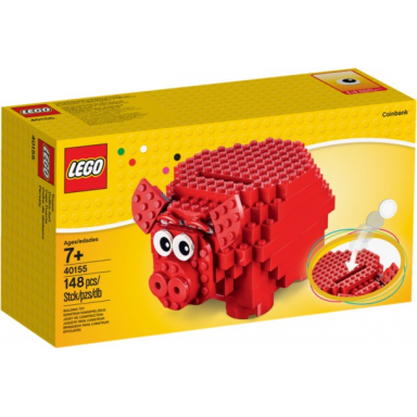 coin bank red piggy bank