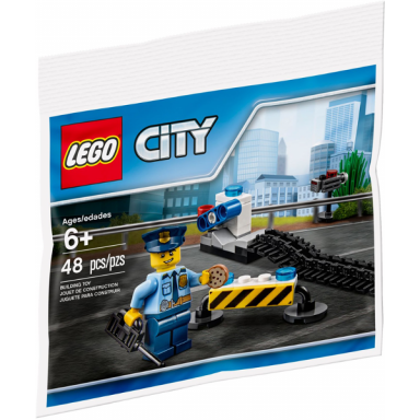 policeman with cookie and stinger polybag