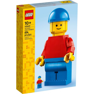 up-scaled lego minifigure