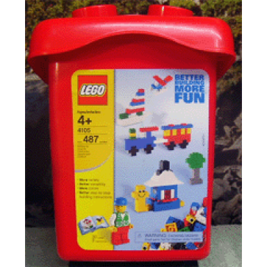 487 piece red bucket