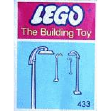 6 street lamps with curved top the building toy