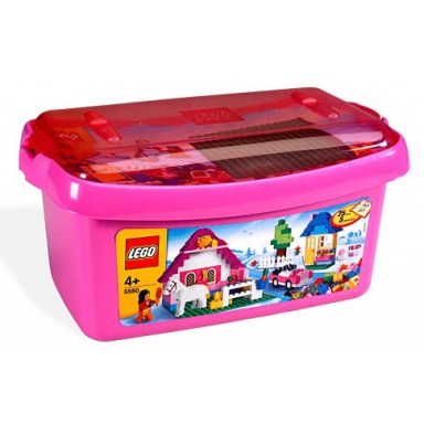 large pink brick box