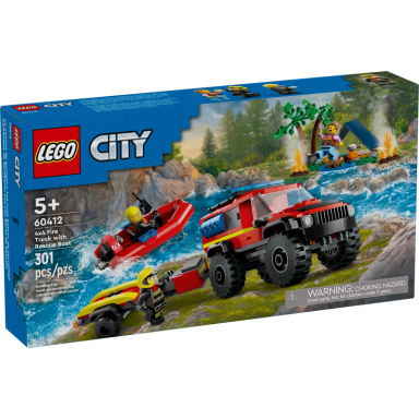 4x4 fire truck with rescue boat