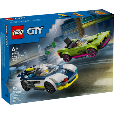 police car and muscle car chase