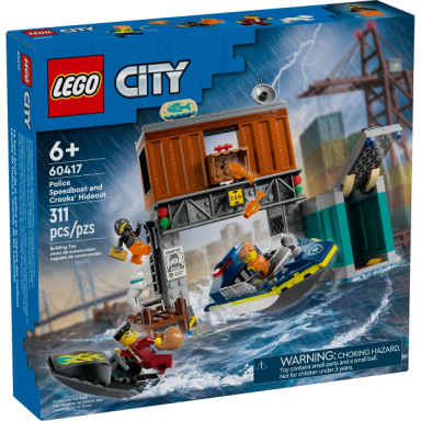 police speedboat and crooks hideout