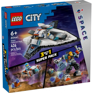 city bundle pack 3 sets in 1 super pack sets 30663 60428 and 60430 - space explorers pack