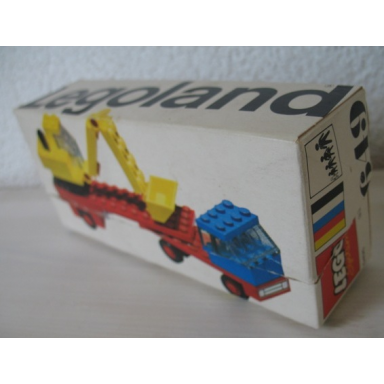 low-loader with excavator
