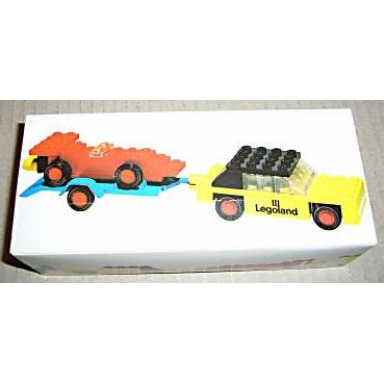 car with trailer and racing car