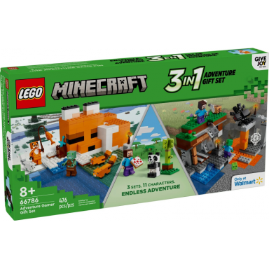 minecraft bundle pack 3 in 1 adventure gift set sets 21166 21178 and 30672 - adventure gamer gift set