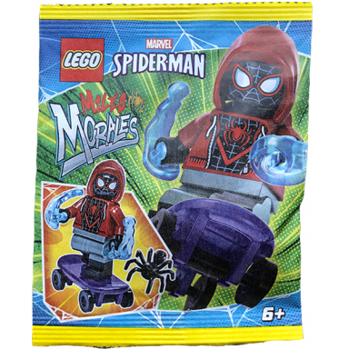 miles morales with skateboard paper bag