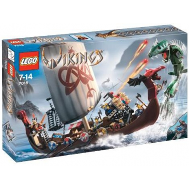 viking ship challenges the midgard serpent