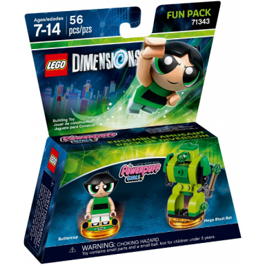 fun pack - the powerpuff girls buttercup and mega blast bot