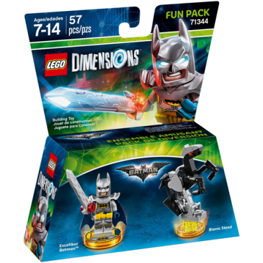 fun pack - the lego batman movie excalibur batman and bionic steed