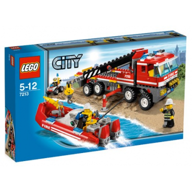off-road fire truck fireboat