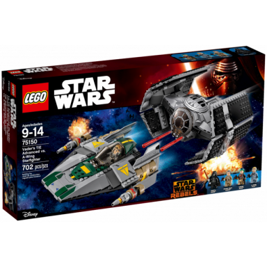 vaders tie advanced vs a-wing starfighter