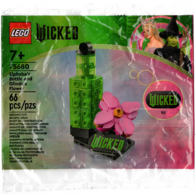 elphabas bottle and glindas flower polybag