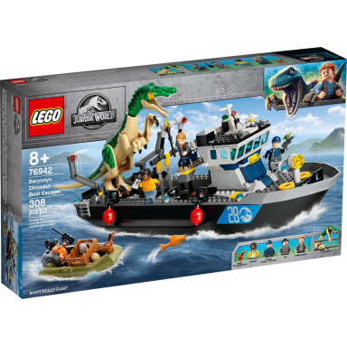 baryonyx dinosaur boat escape