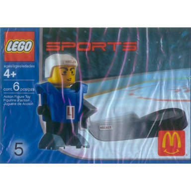 mcdonalds sports set number 5 - blue hockey player 4 polybag
