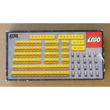 yellow beams with connector pegs