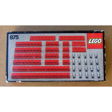 red beams with connector pegs