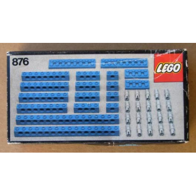 blue beams with connector pegs