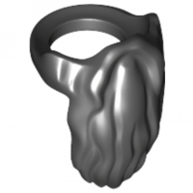minifigure beard rounded end