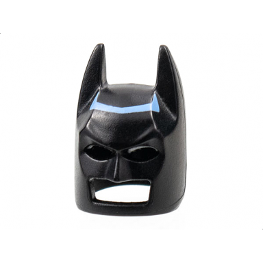 minifigure headgear mask batman cowl angular ears pronounced brow with medium blue electro pattern