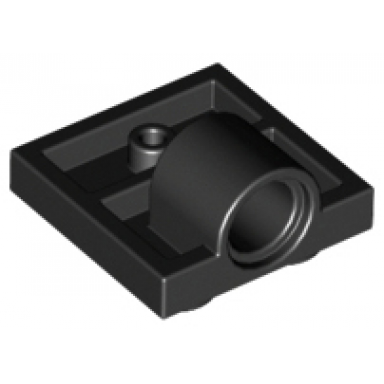 plate modified 2 x 2 with pin hole - full cross support underneath