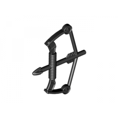 black minifigure weapon bow compound with arrow drawn