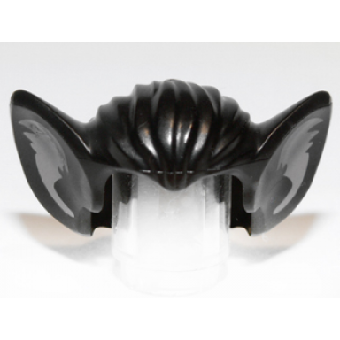 minifigure hair bat ears with dark bluish gray inner ear pattern