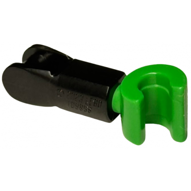 large figure lower arm with bar handle with molded bright green hand pattern