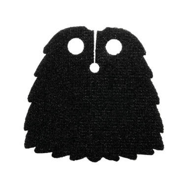 black minifigure cape cloth notched edges - spongy stretchable fabric