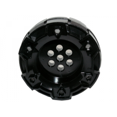 wheel hard plastic treaded with 7 pin holes and 6 bar holes