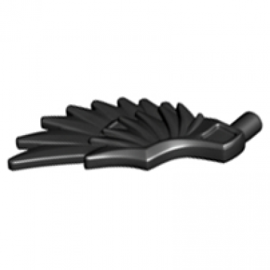 black minifigure wing feathered