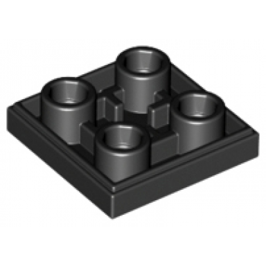black tile modified 2 x 2 inverted