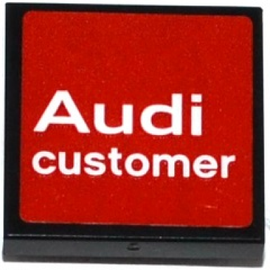 tile modified 2 x 2 inverted with audi and customer on red background pattern sticker - set 75873