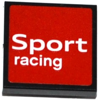 tile modified 2 x 2 inverted with sport and racing on red background pattern sticker - set 75873