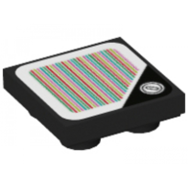 black tile modified 2 x 2 inverted with super mario scanner code coin pattern sticker - set 71397